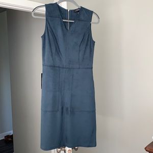 Brand new women’s size 4 blue faux suede dress